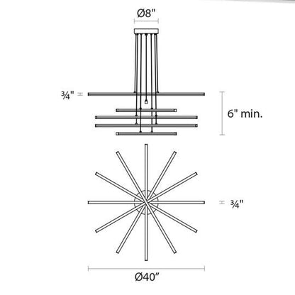 Stix Multi Light Pendant by SONNEMAN