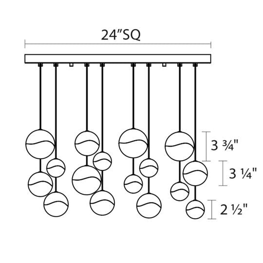 Grapes Multi Light Pendant by SONNEMAN