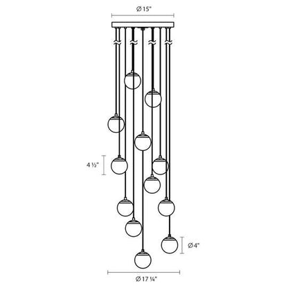 Champagne Bubbles Multi Light Pendant by SONNEMAN