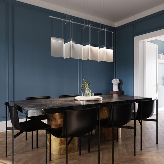 V Panels 56 Inch Multi Light Pendant by SONNEMAN