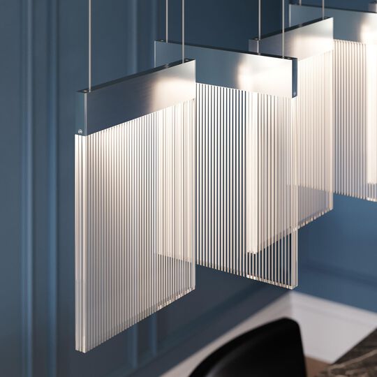 V Panels 56 Inch Multi Light Pendant by SONNEMAN