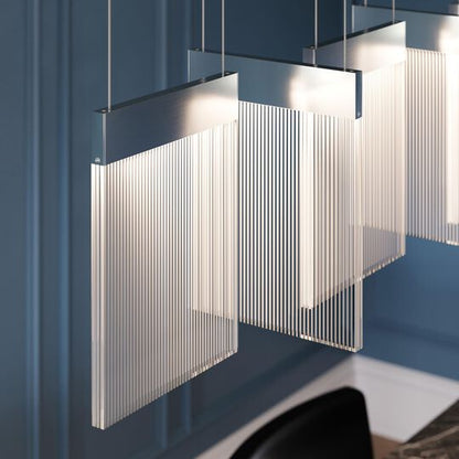 V Panels 56 Inch Multi Light Pendant by SONNEMAN