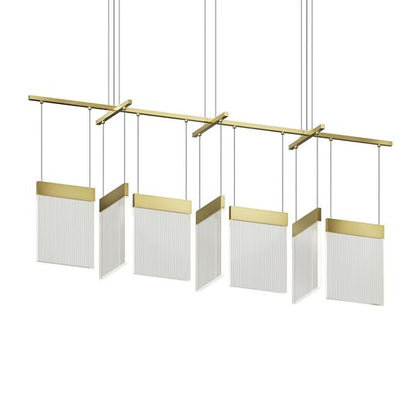 V Panels 56 Inch Multi Light Pendant by SONNEMAN