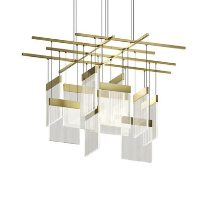 V Panels 47 Inch Multi Light Pendant by SONNEMAN