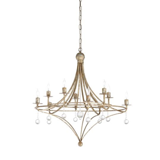 Martha 33 Inch 10 Light Chandelier by Wildwood