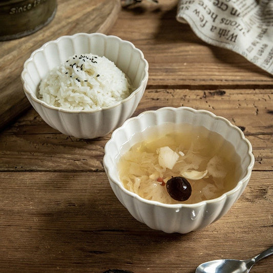 Aoxue Embossed Retro Kiln Rice Bowl