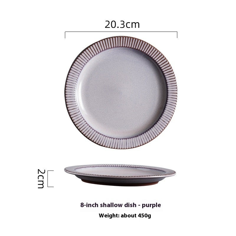 Aurora Mist Underglaze Shallow Plate