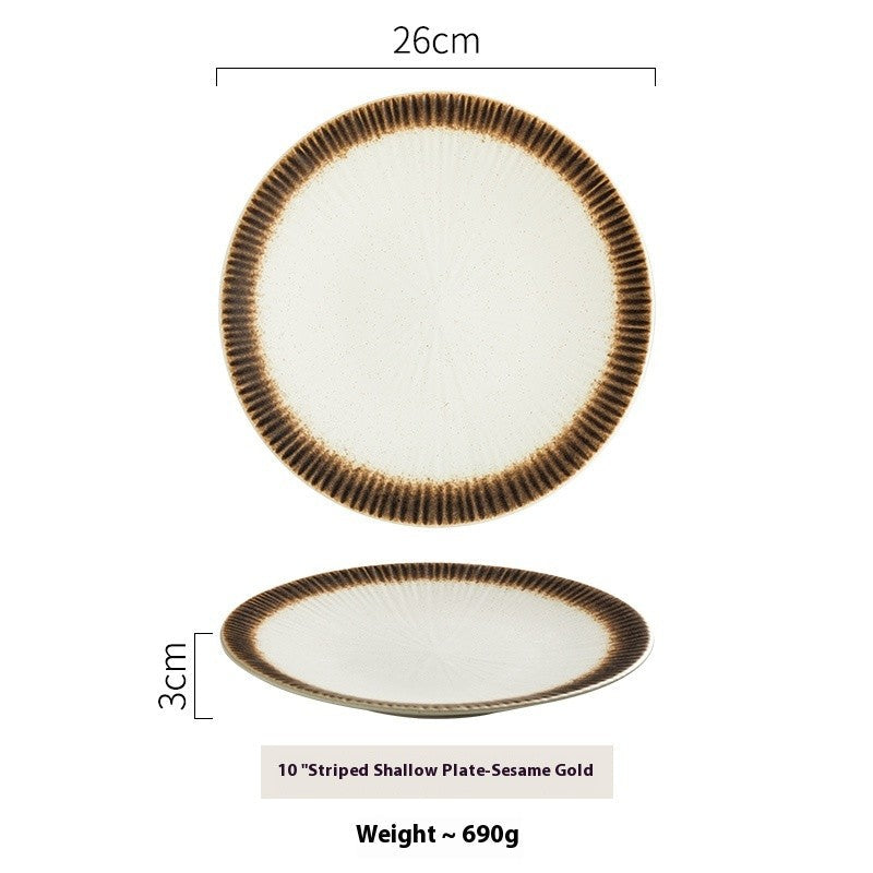 Crestline Stripe Glaze Dining Plate