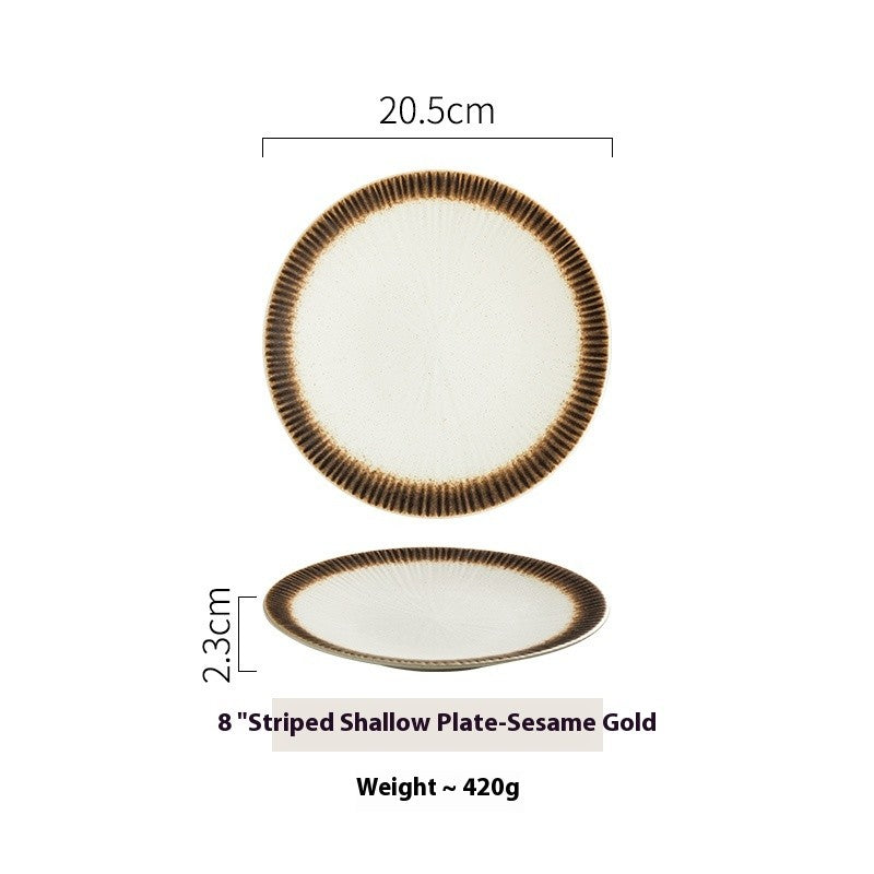 Crestline Stripe Glaze Dining Plate