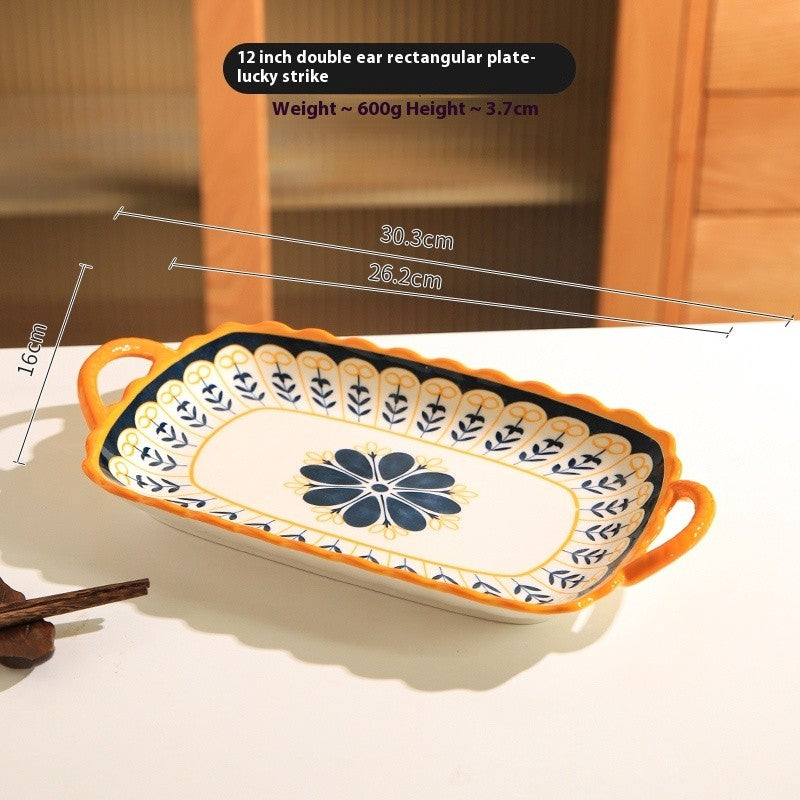 Duo Handle Ceramic Steaming & Serving Tray