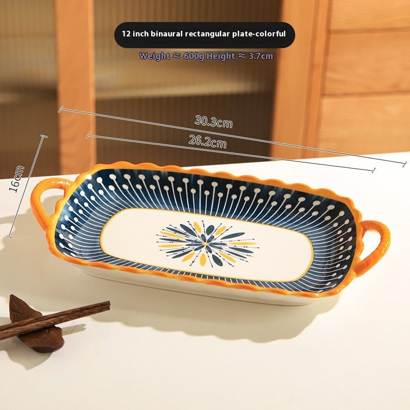 Duo Handle Ceramic Steaming & Serving Tray