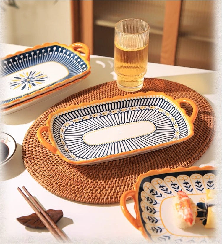 Duo Handle Ceramic Steaming & Serving Tray