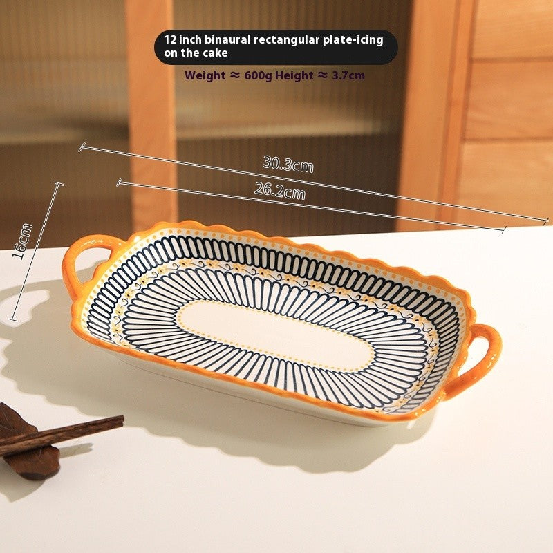 Duo Handle Ceramic Steaming & Serving Tray