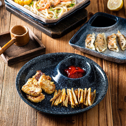 Glaze Craft Dumpling & Sauce Plate