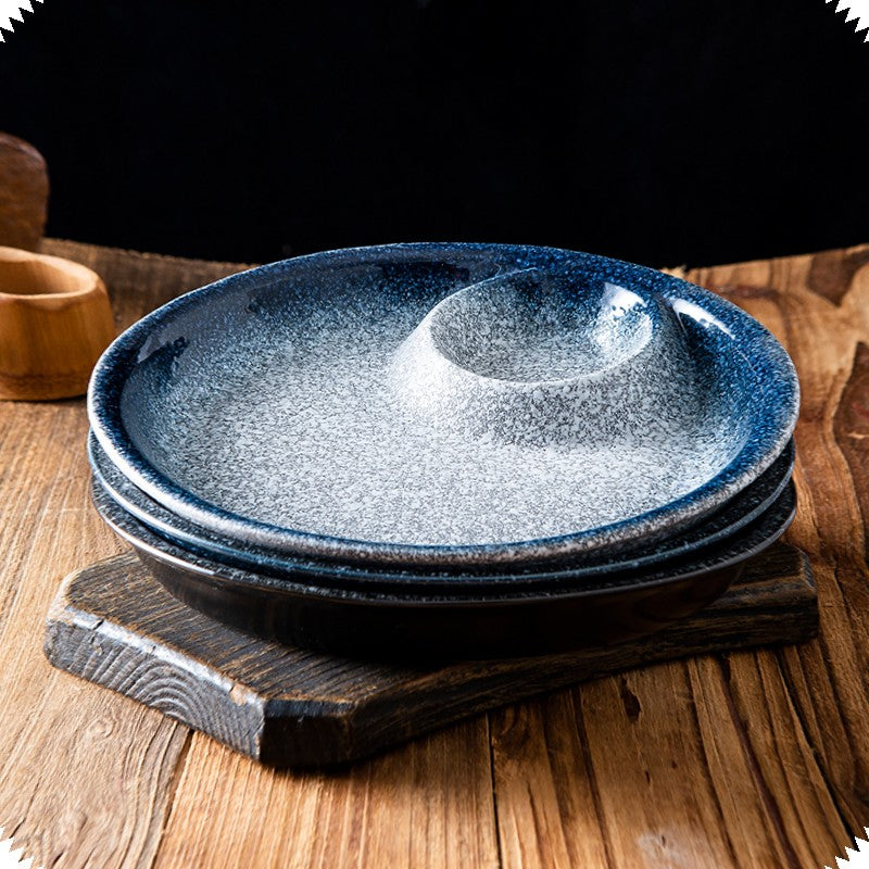 Glaze Craft Dumpling & Sauce Plate