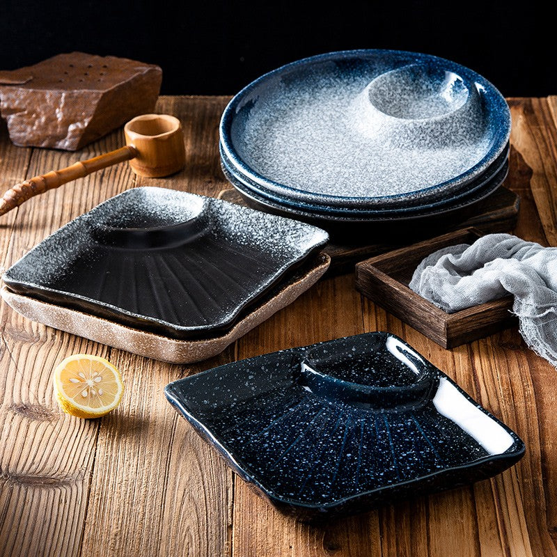Glaze Craft Dumpling & Sauce Plate