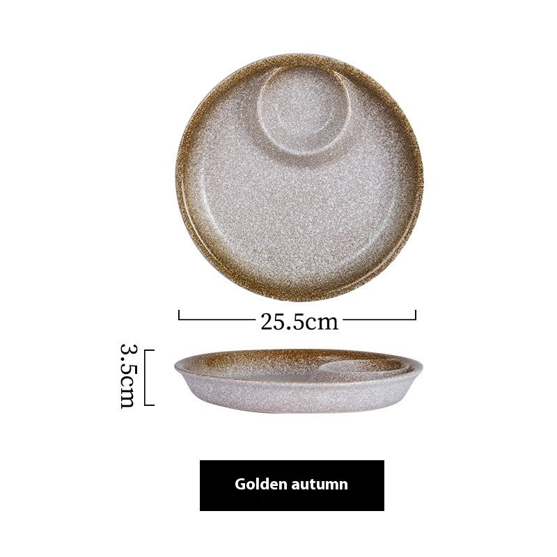 Glaze Craft Dumpling & Sauce Plate