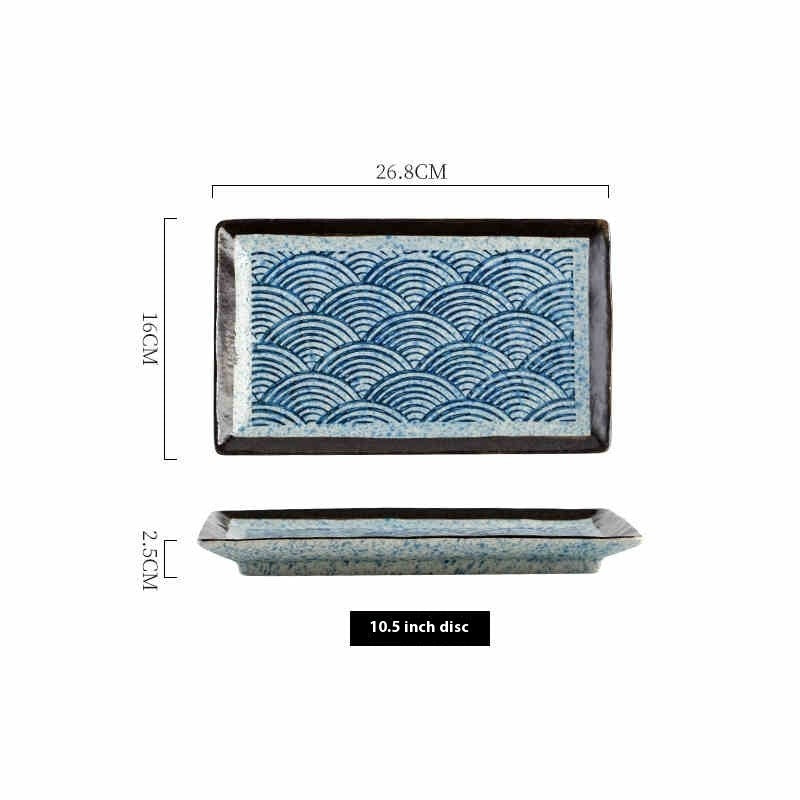 Lotus Edge Rectangular Serving Plate