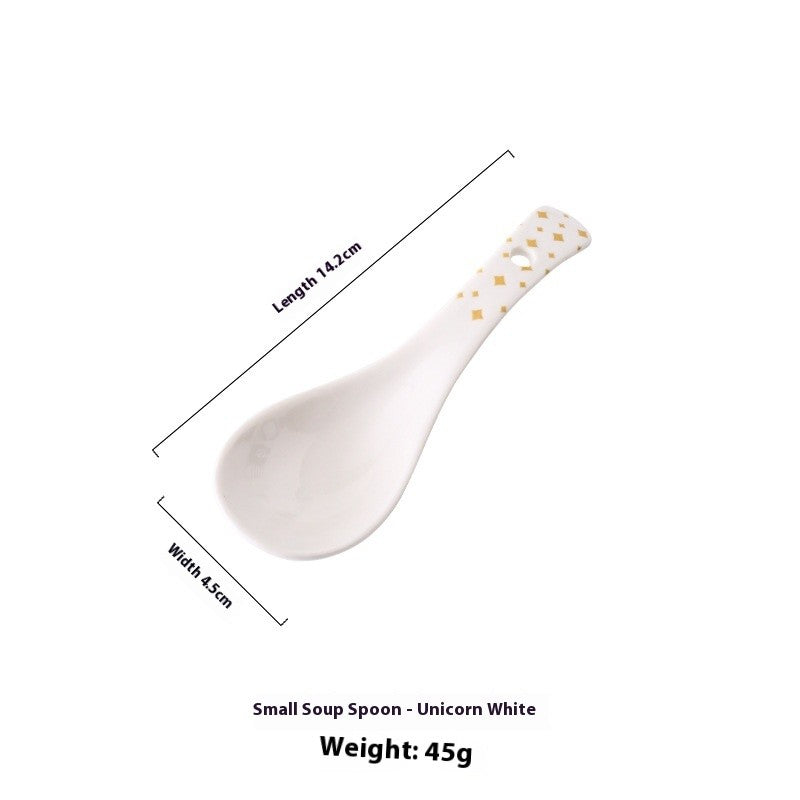 Meadowfolk Patterned Ceramic Spoon