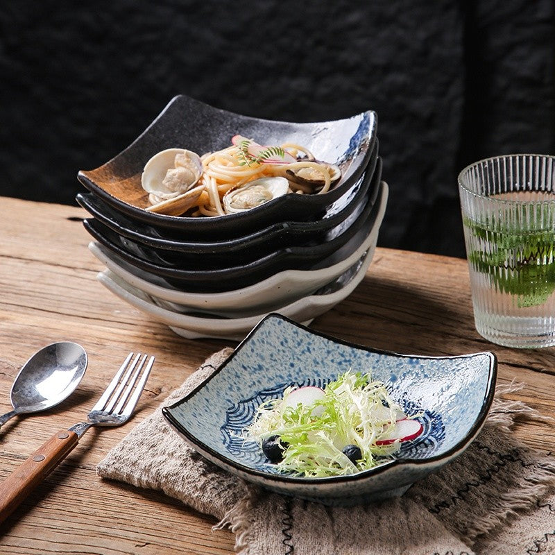 Meridian Four-Corner Stoneware Bowl