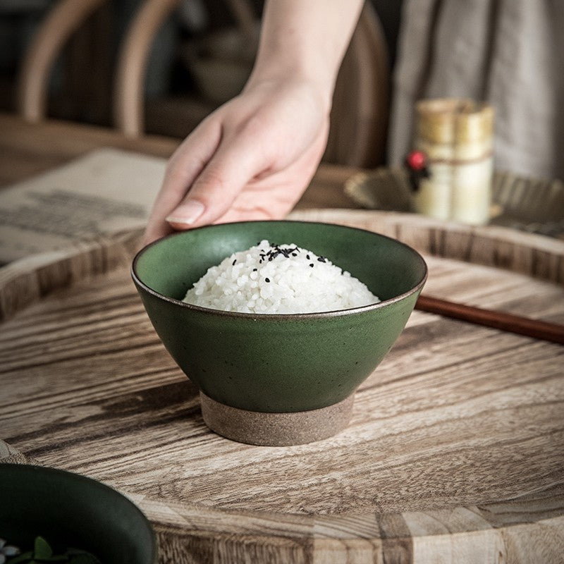Moss Stone Tall Rice Bowl