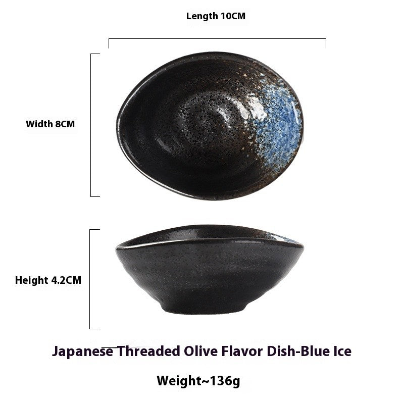 Olive Thread Oval Sauce Dish