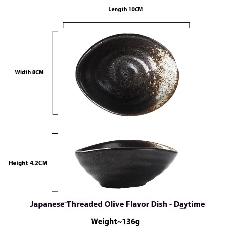 Olive Thread Oval Sauce Dish