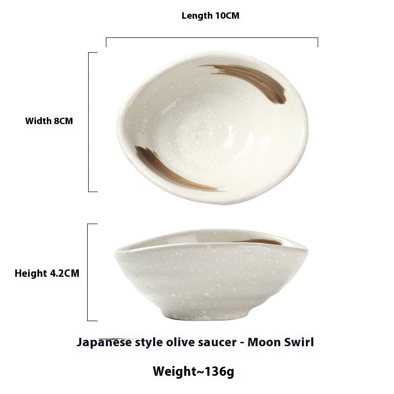 Olive Thread Oval Sauce Dish