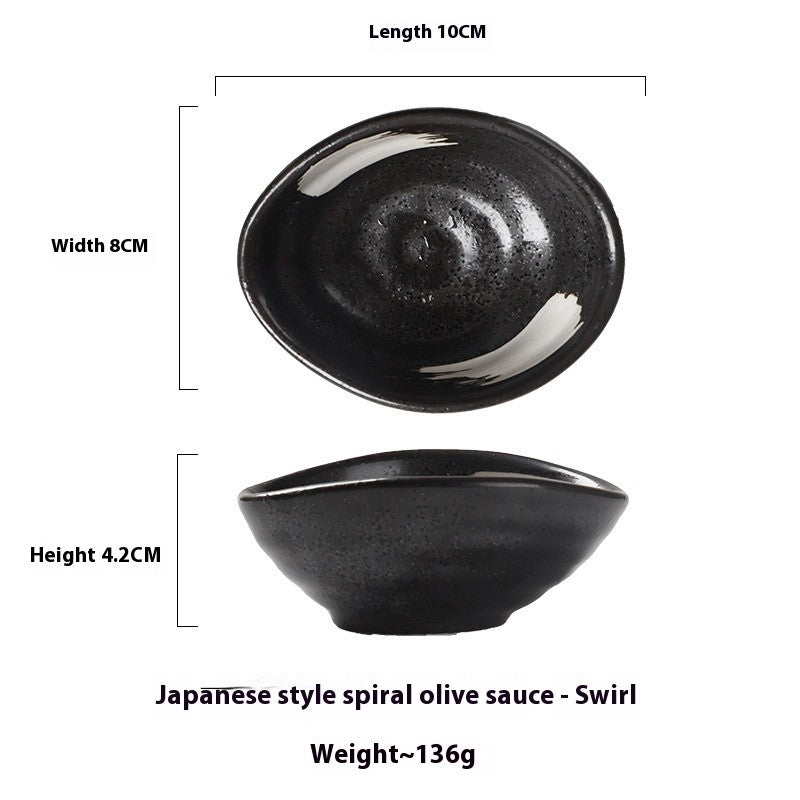 Olive Thread Oval Sauce Dish