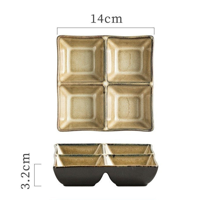QuadraGlaze Four-Section Sauce Plate