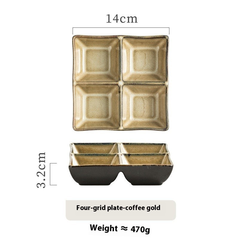 QuadraGlaze Four-Section Sauce Plate