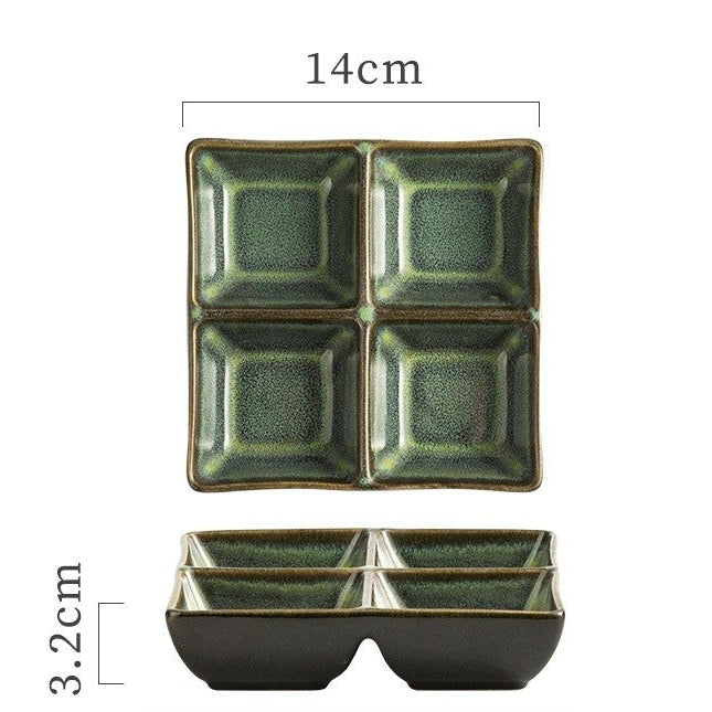 QuadraGlaze Four-Section Sauce Plate