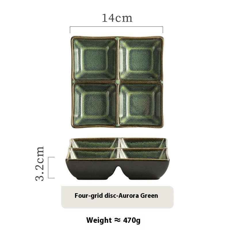 QuadraGlaze Four-Section Sauce Plate