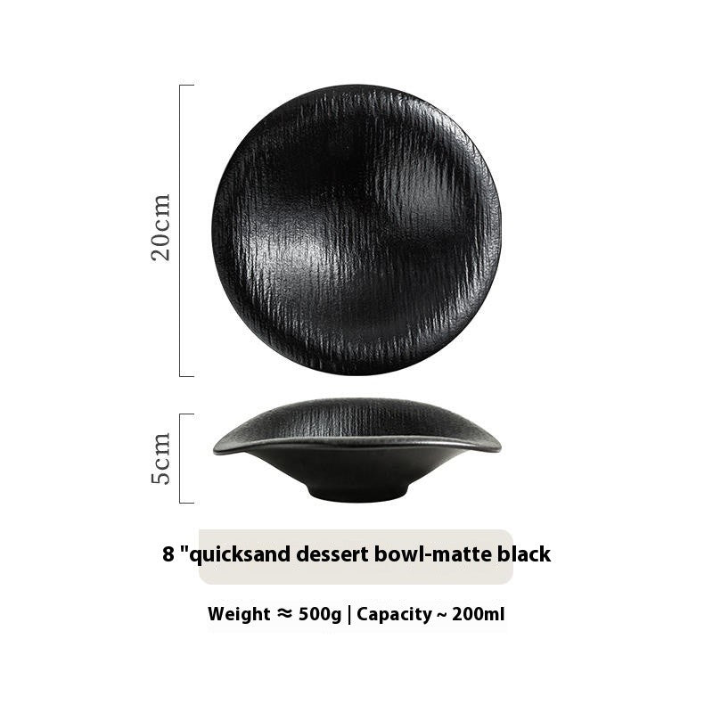 Quicksand Crest Porcelain Dessert Bowl