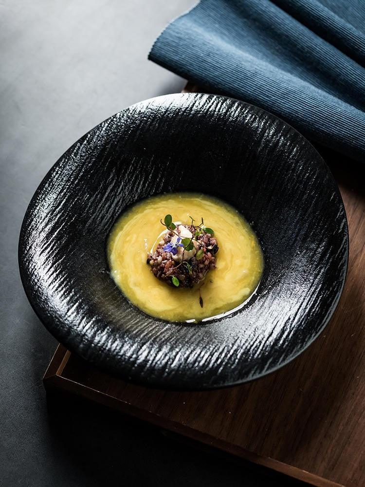 Quicksand Crest Porcelain Dessert Bowl