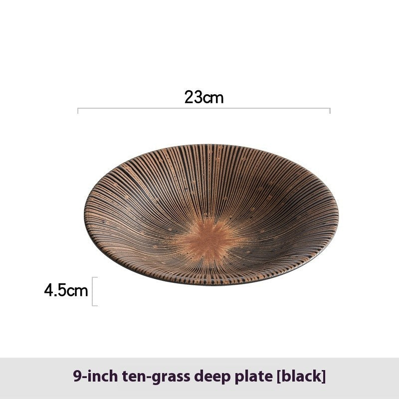 Tenstripe Retro Underglaze Plate
