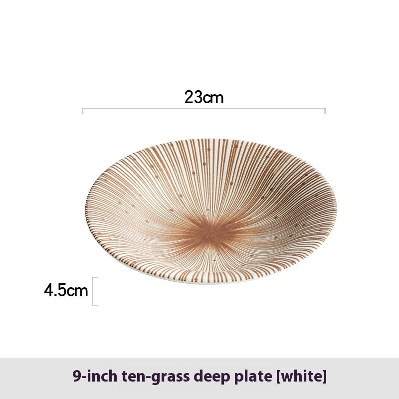 Tenstripe Retro Underglaze Plate