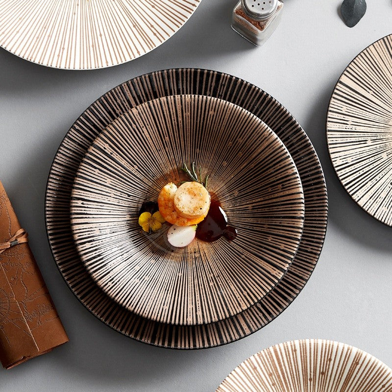 Tenstripe Retro Underglaze Plate