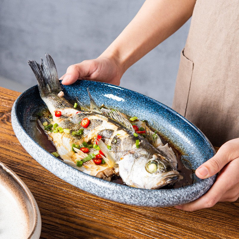 Tidal Curve Oval Steaming Platter