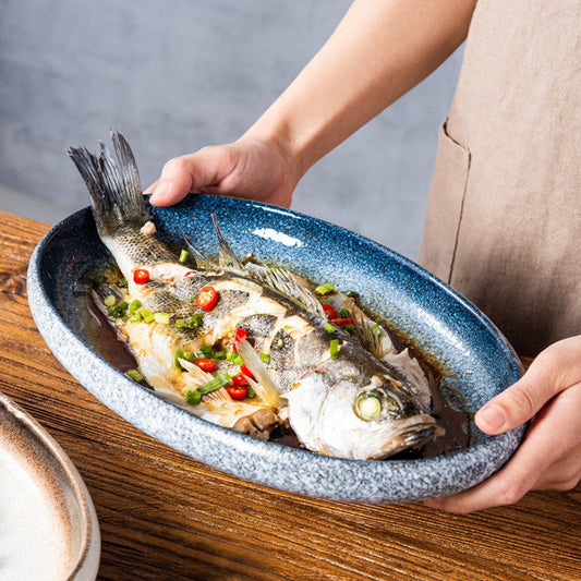 Tidal Curve Oval Steaming Platter
