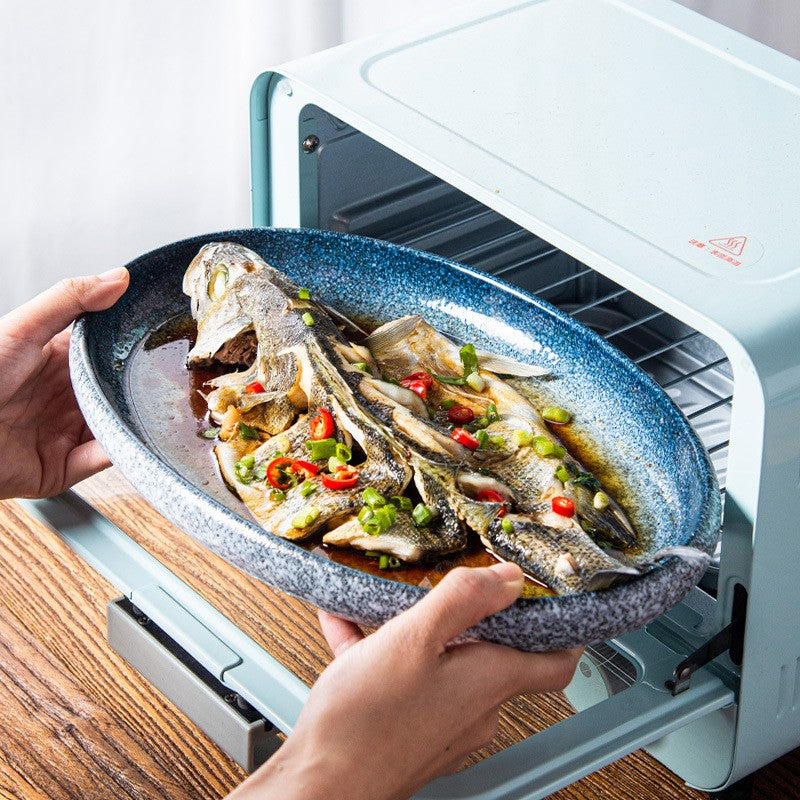 Tidal Curve Oval Steaming Platter