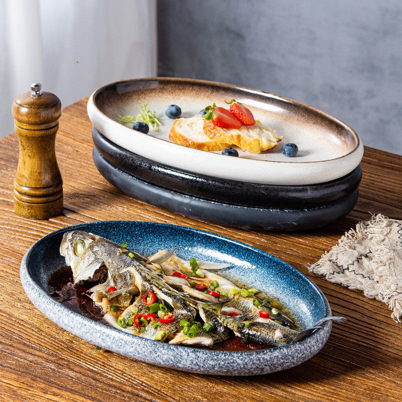 Tidal Curve Oval Steaming Platter