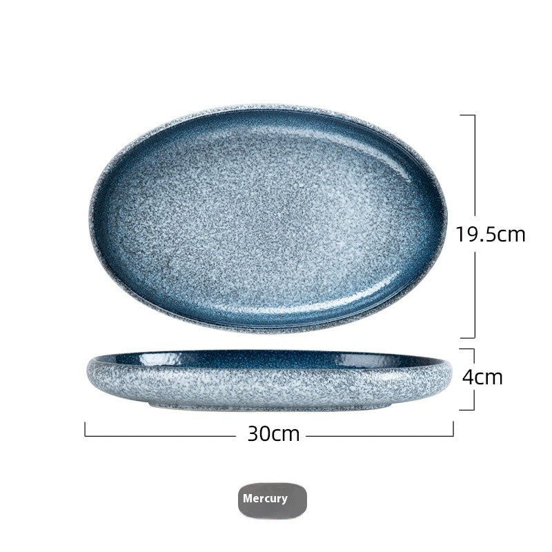 Tidal Curve Oval Steaming Platter