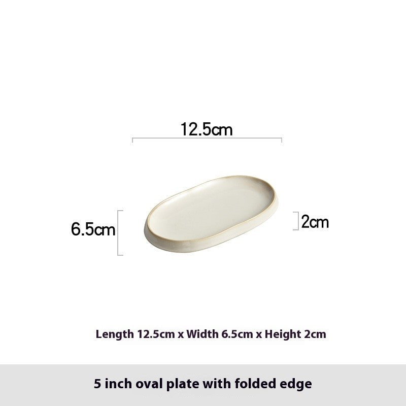 Tideleaf Oval Ceramic Serving Plate