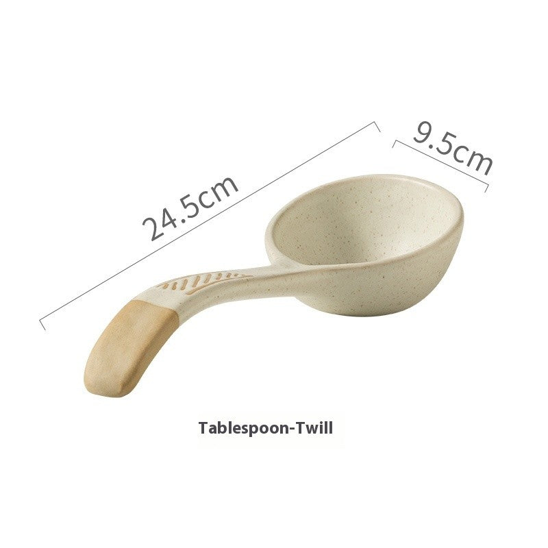 Willowcrest Ceramic Long Spoon