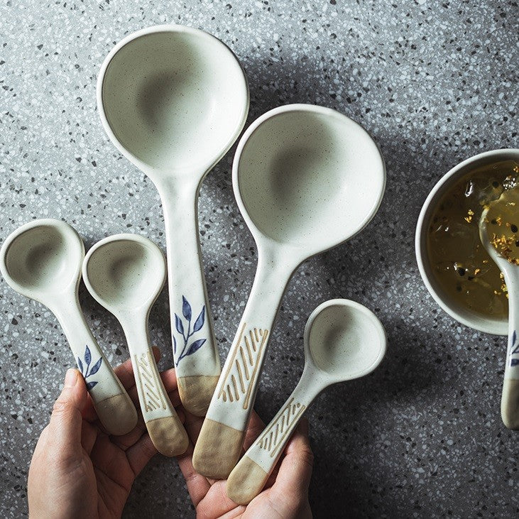 Willowcrest Ceramic Long Spoon