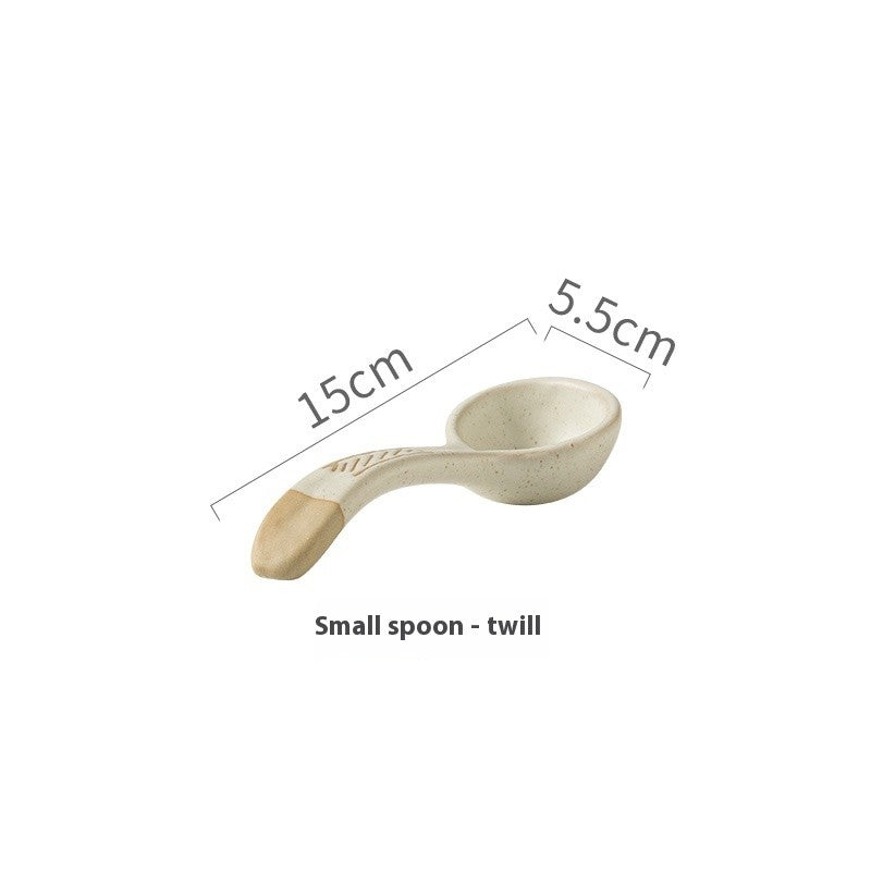 Willowcrest Ceramic Long Spoon