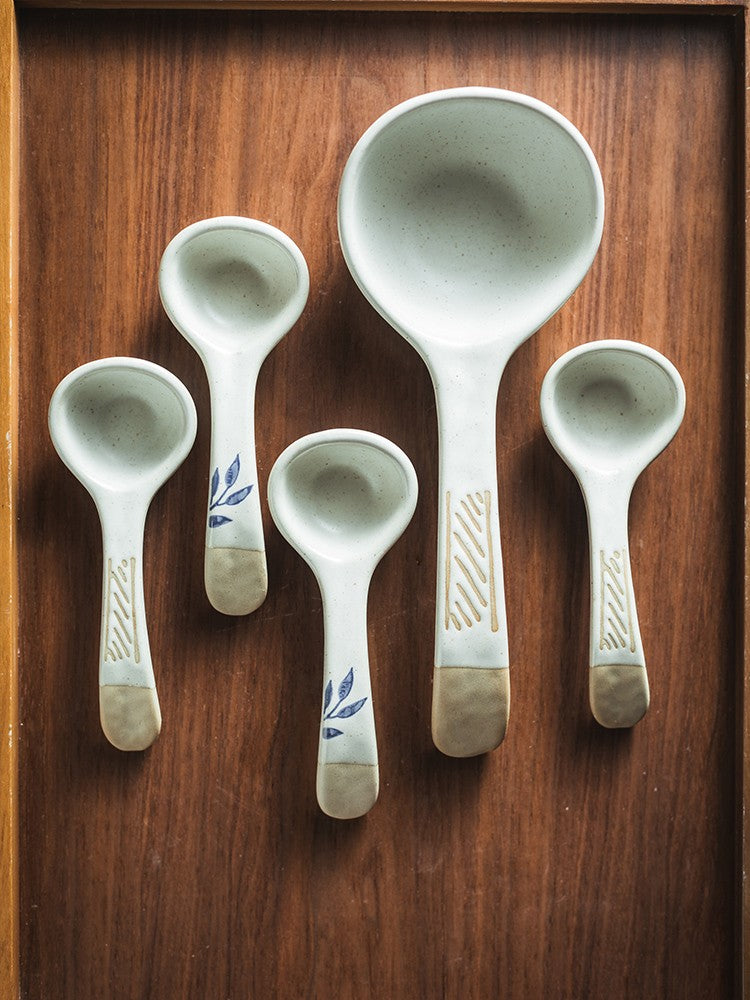 Willowcrest Ceramic Long Spoon