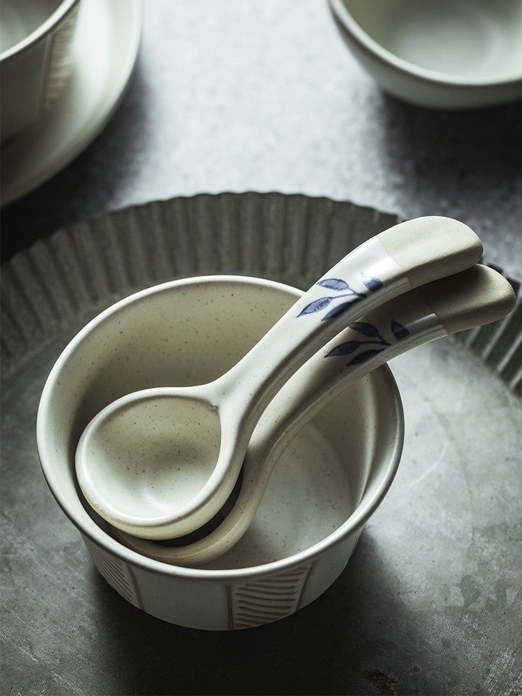 Willowcrest Ceramic Long Spoon